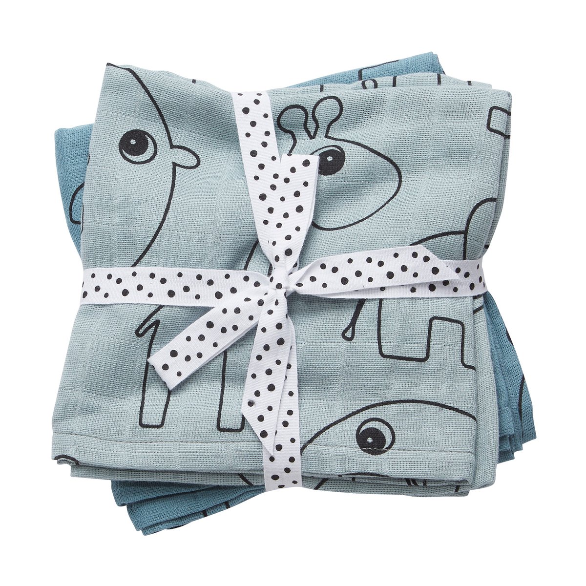 Done by deer Contour Babydecke 120x120 cm 2er-Pack Blue