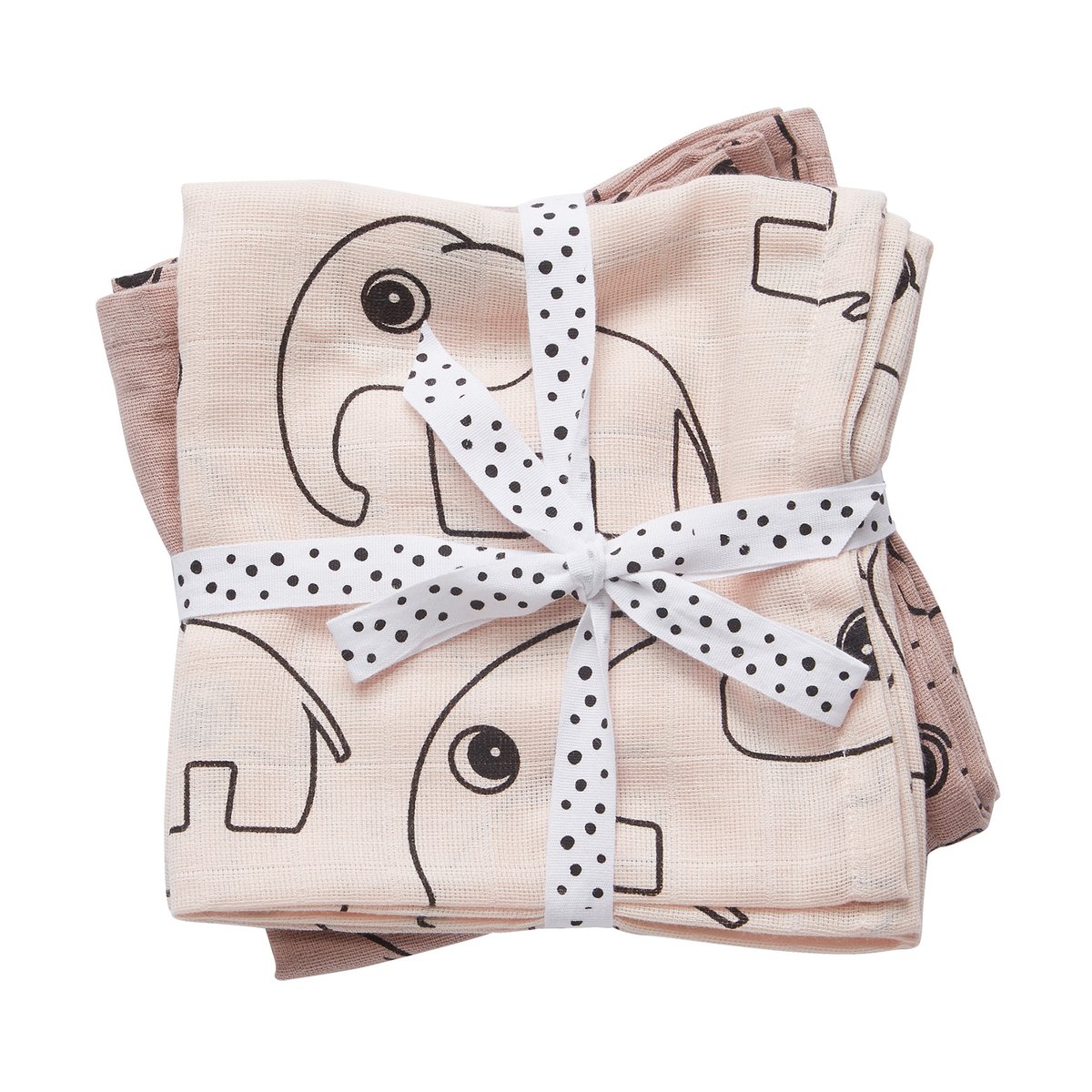 Done by deer Contour Babydecke 120x120 cm 2er-Pack Powder