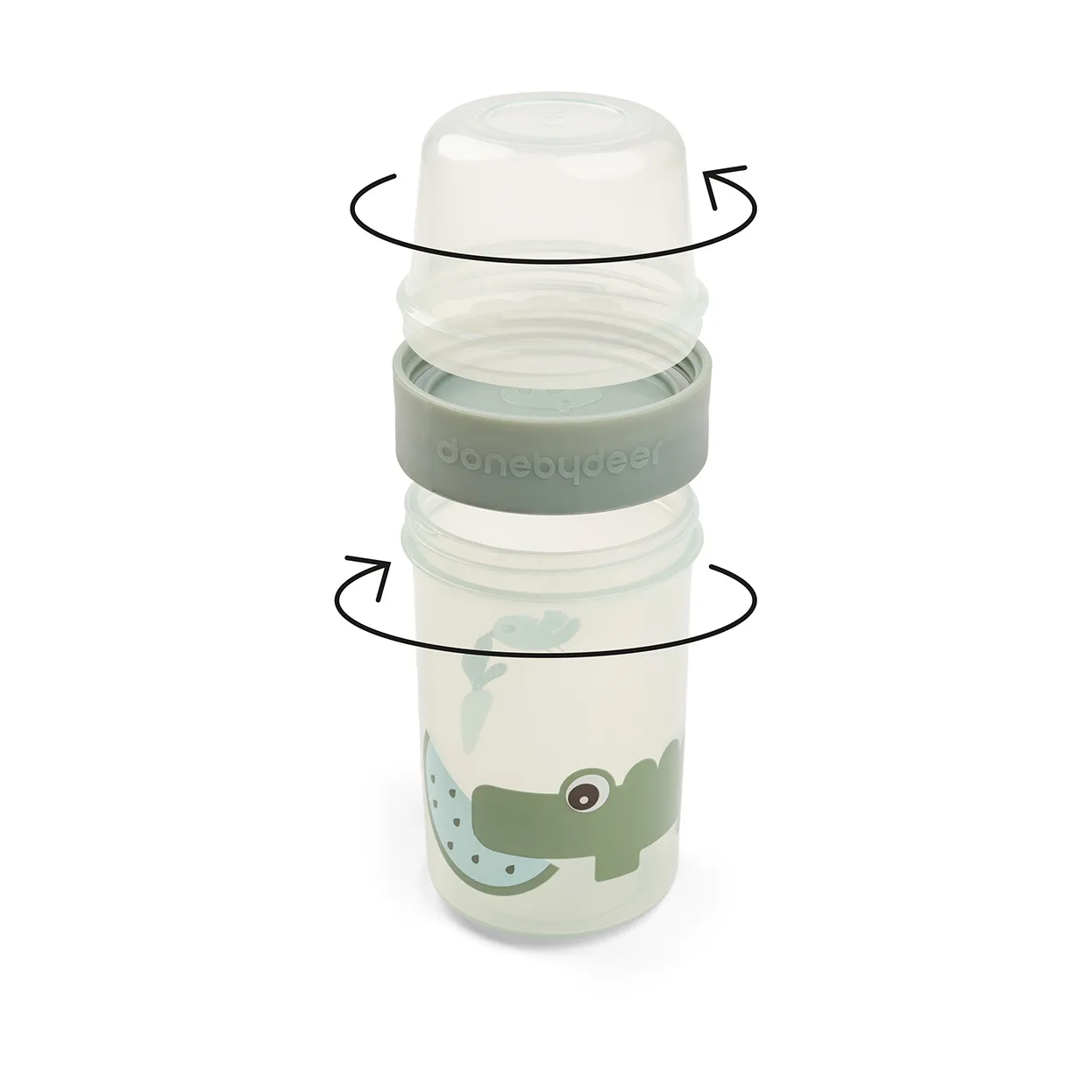 Croco To go 2-way Becher L, Green Done by deer