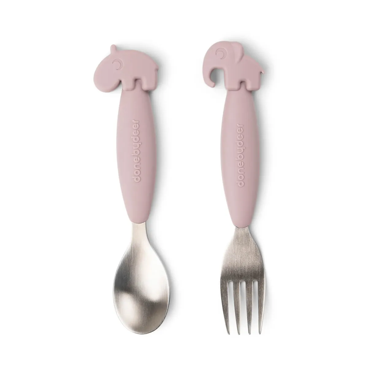 Deer Friends Easy-grip Besteckset 2 Teile, Powder Done by deer