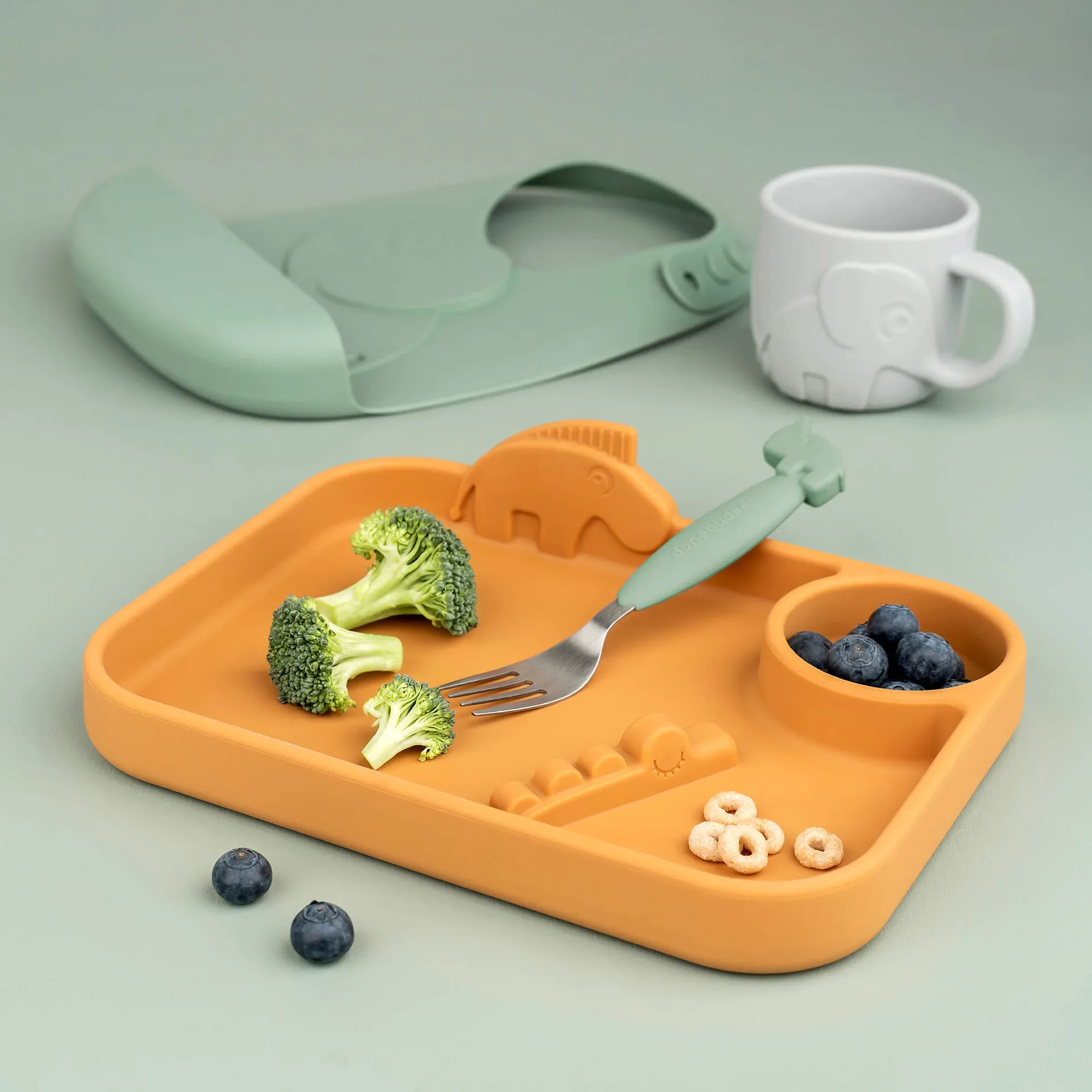 Deer Friends Easy-grip Besteckset 3 Teile, Green Done by deer