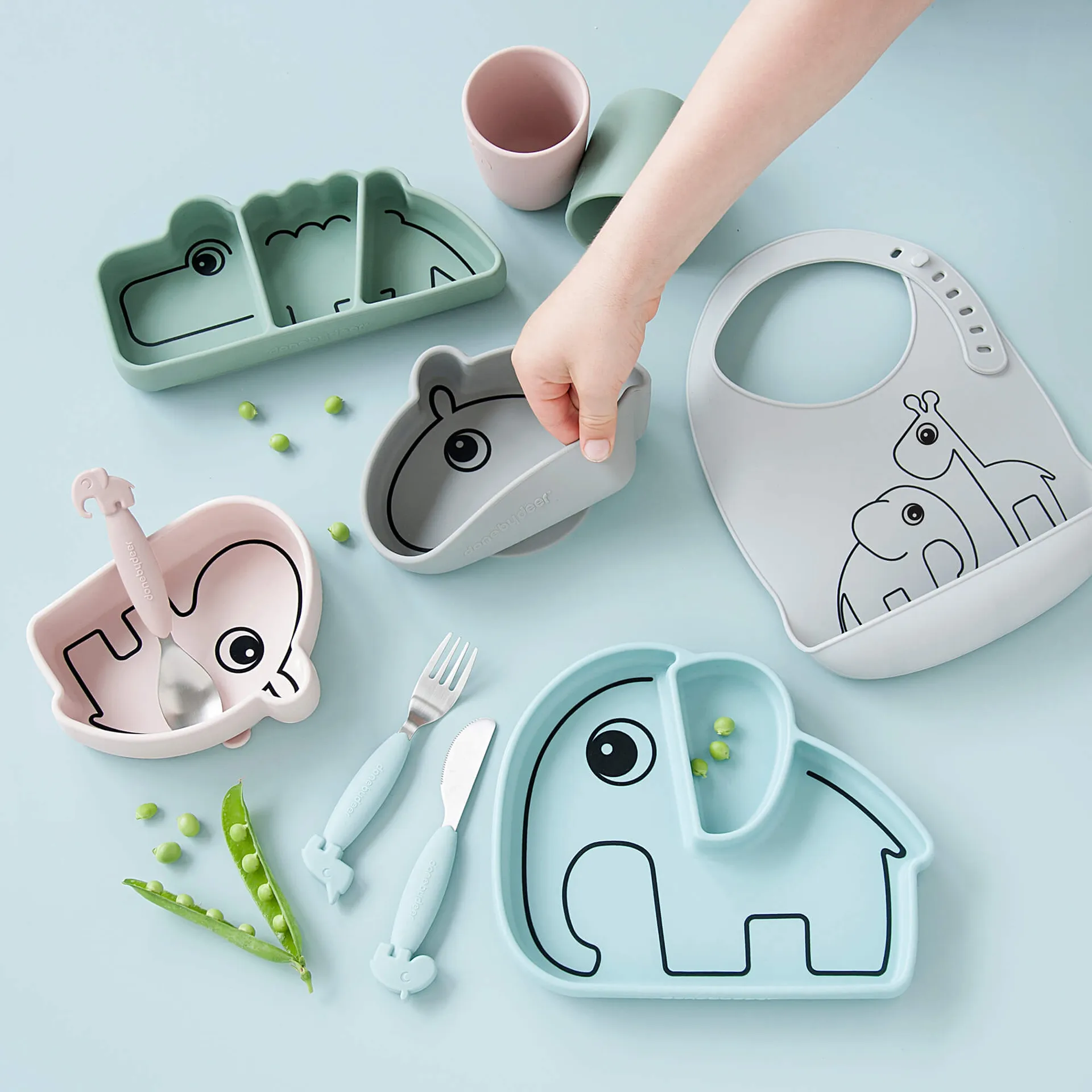 Elphee Stick&Stay Kinderteller 17x20 cm, Blue Done by deer