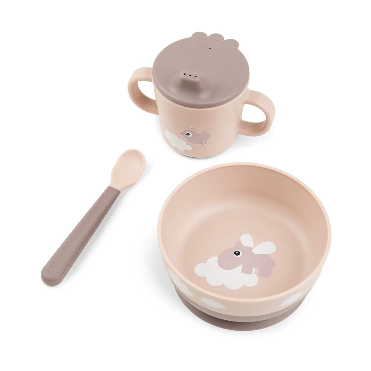 Done by deer Happy Clouds foodie First Meal Servierset 3 Teile Powder