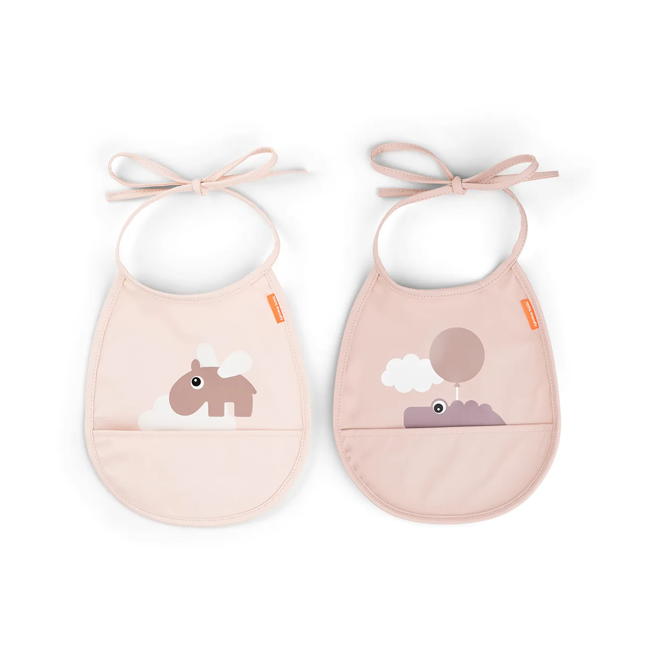 Happy Clouds Tiny Lätzchen 2er-Pack, Powder Done by deer