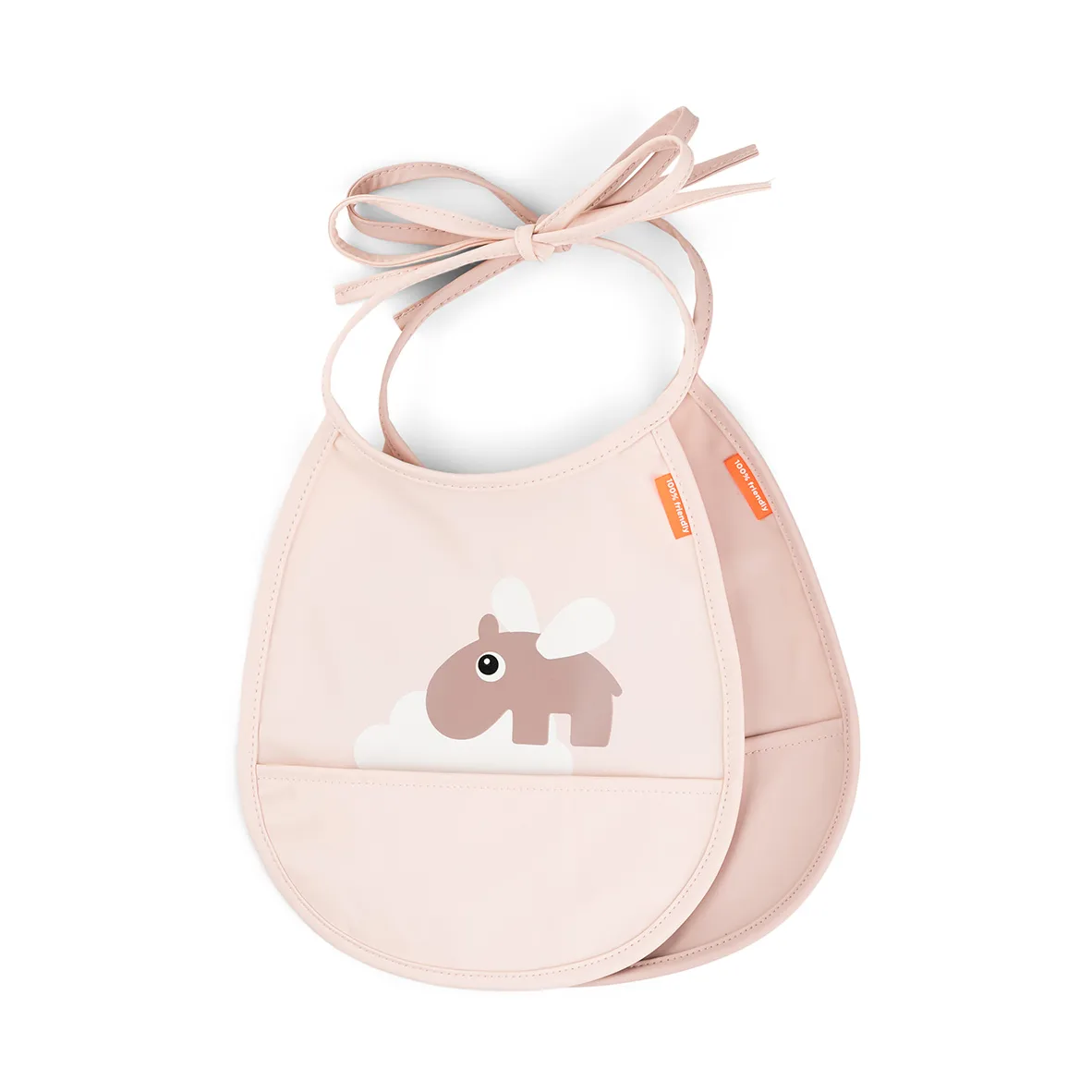 Happy Clouds Tiny Lätzchen 2er-Pack, Powder Done by deer