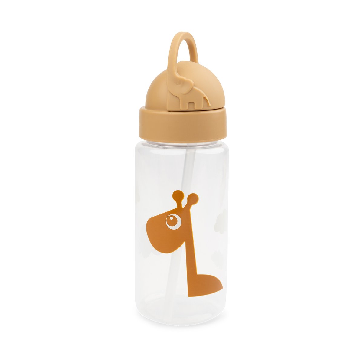 Done by deer Raffi Flasche mit Strohhalm Mustard