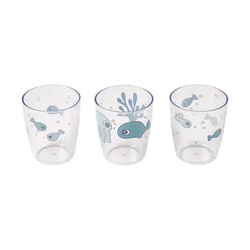 Sea Friends Yummy Miniglas 3er-Pack 12 cl - Blue - Done by deer
