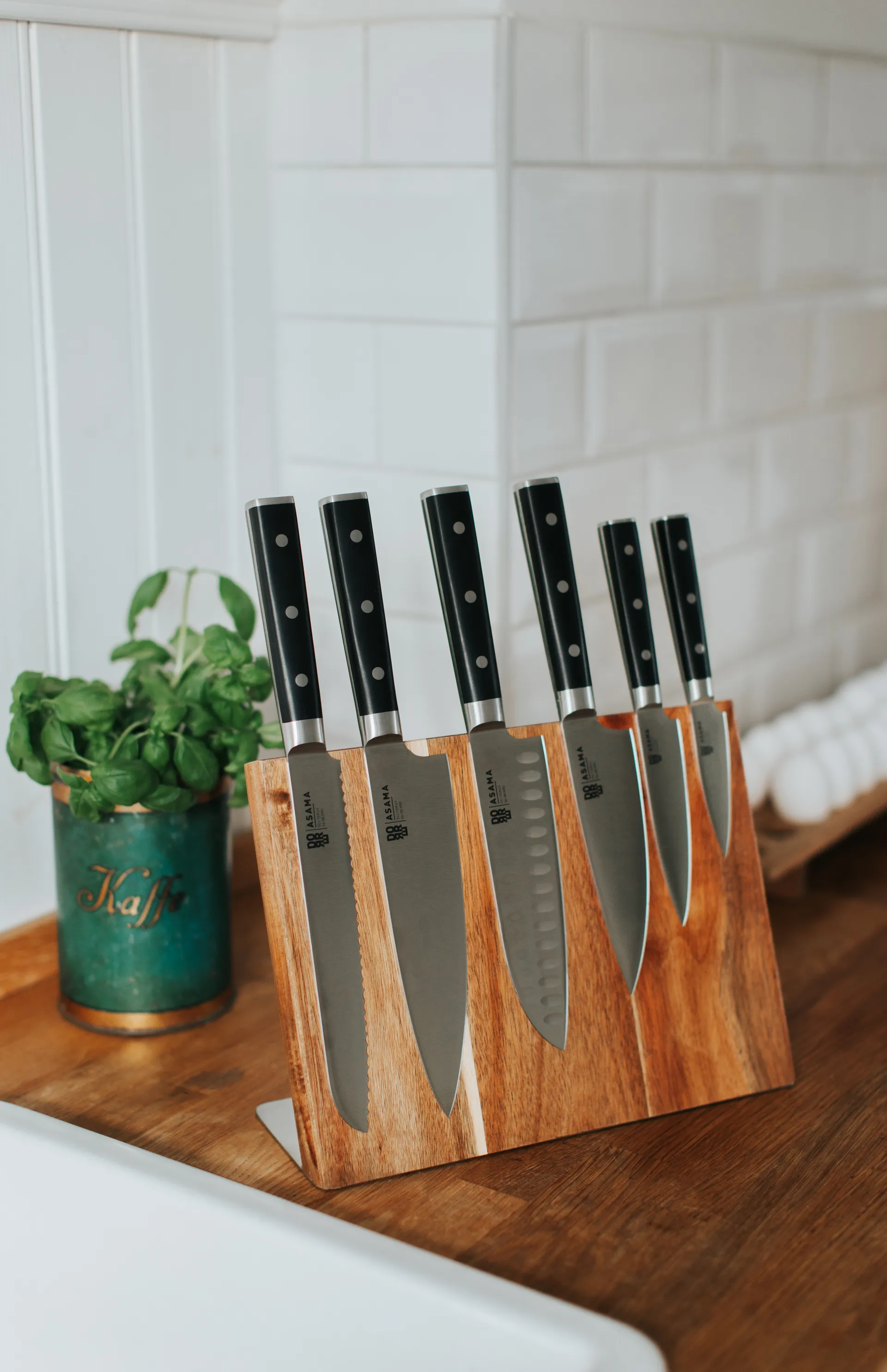 Asama Santoku Küchenmesser 18 cm, Edelstahl Dorre