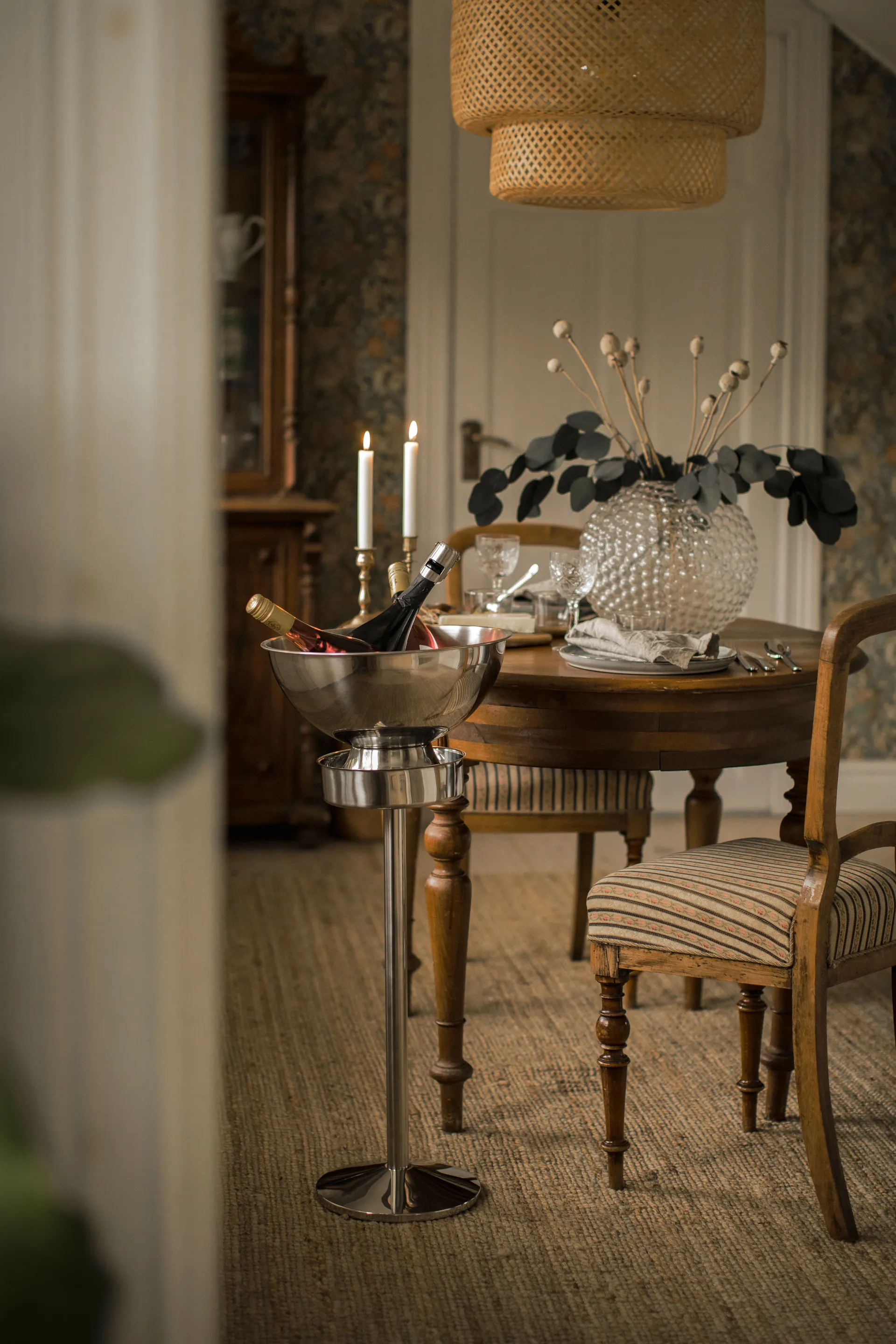 Butler Wein- und Champagnerregal 65cm, Edelstahl Dorre