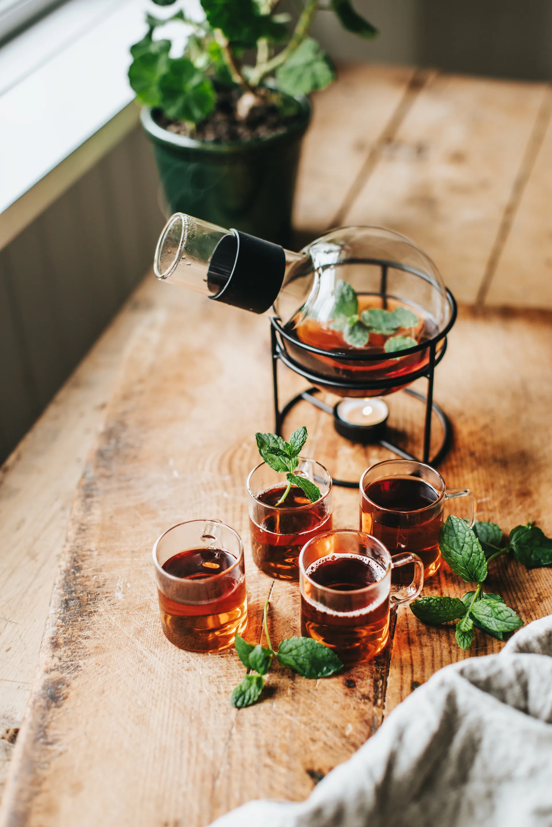 Glora Glöggkolben Glas 1,3 l, Schwarz Dorre