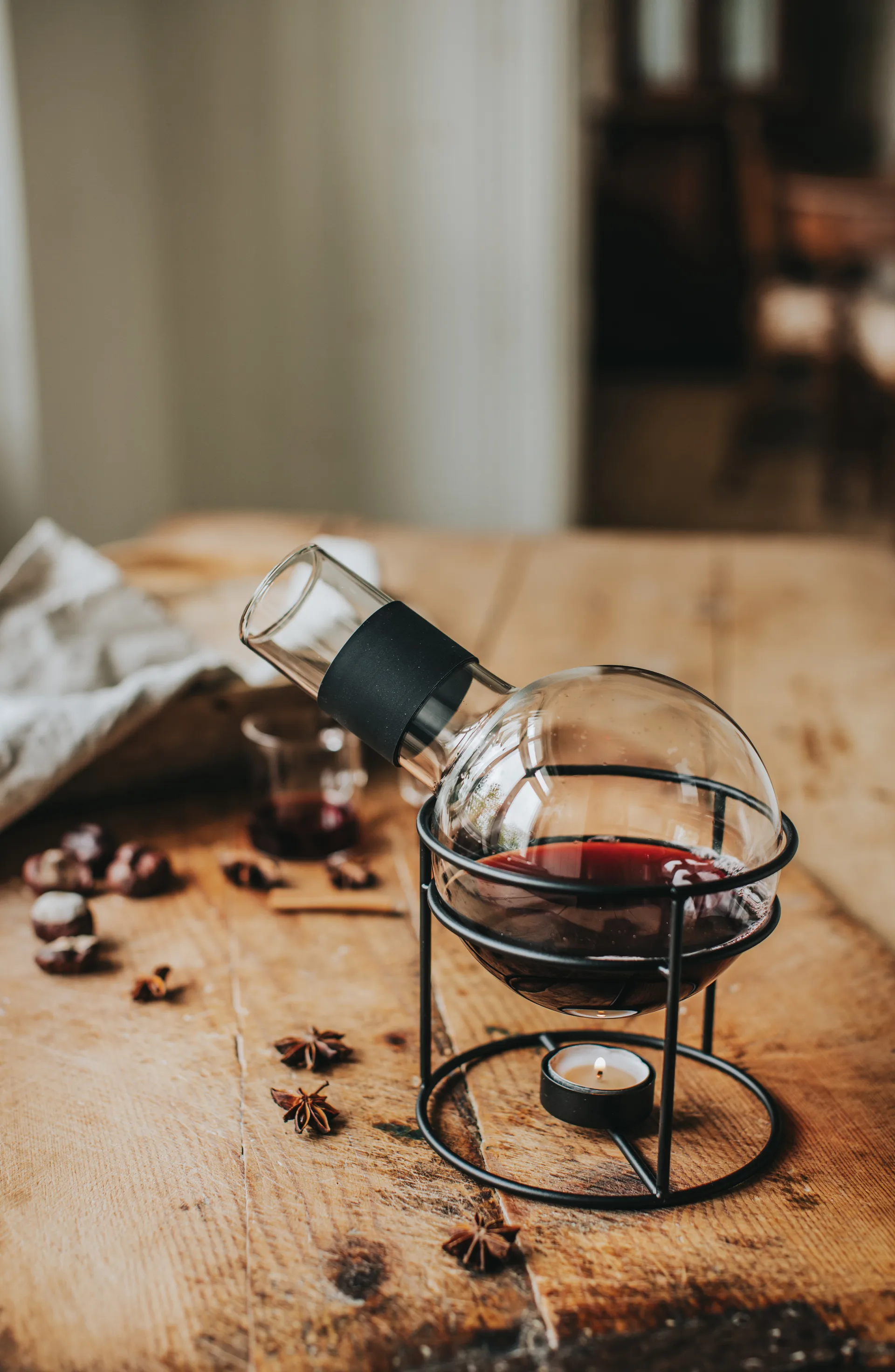 Glora Glöggkolben Glas 1,3 l, Schwarz Dorre