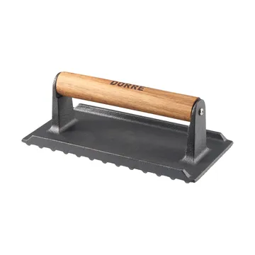 Griffin Grillpresse/Steckgewicht - Gusseisen, Holzgriff, 20×10 cm - Dorre
