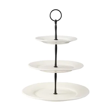 Kafi Etagere 3-stufig Porzellan - Weiß - Dorre