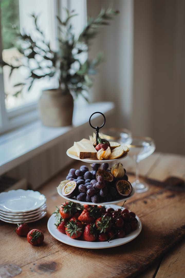Kafi Etagere 3-stufig Porzellan, Weiß Dorre