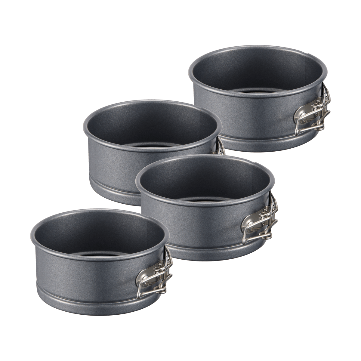 Dorre Karabo Mini-Springform Kohlestahl 4er-Pack Ø10 cm