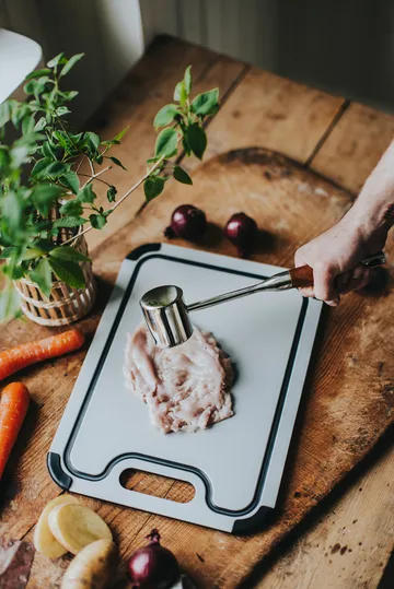 Kata Fleischklopfer Edelstahl 28,8x6,1x5,1 cm - Holzgriff - Dorre