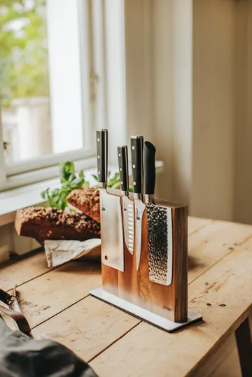 Kira Messerblock magnetisch - Edelstahl-Akazienholz FSC - Dorre