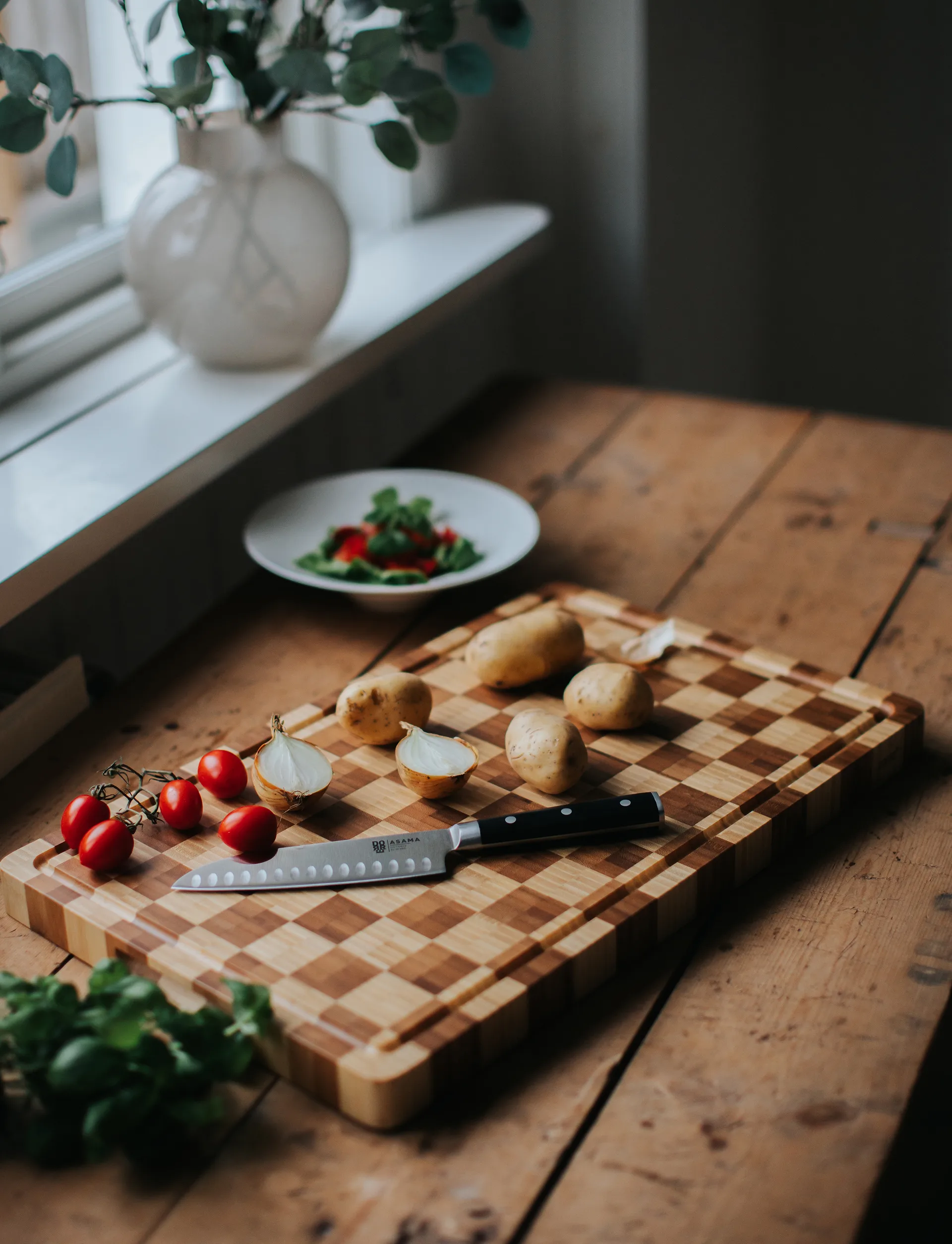 Kombo Schneidebrett, Bambus, 56x35x3,5 cm Dorre