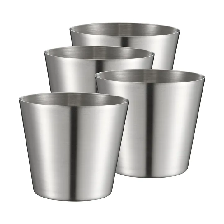 Peg Pommes-/Servierbecher - Edelstahl, 4-teilig, Ø9,5 cm - Dorre