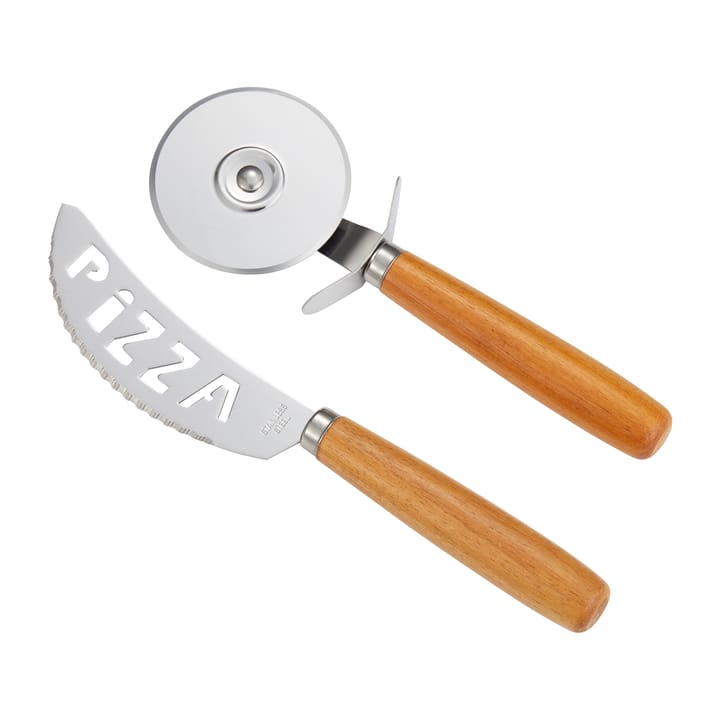 Pino Pizzaset Messer und Pizzaschneider - Akazie-Edelstahl - Dorre