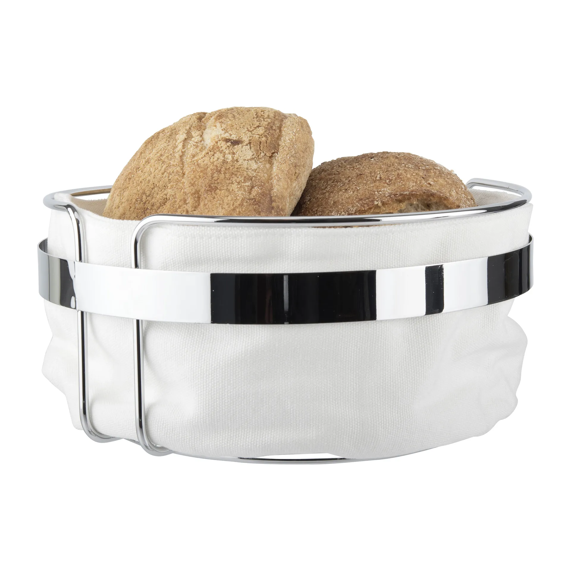Praktisk Brotkorb Ø22cm, Stoff-Chrom Dorre