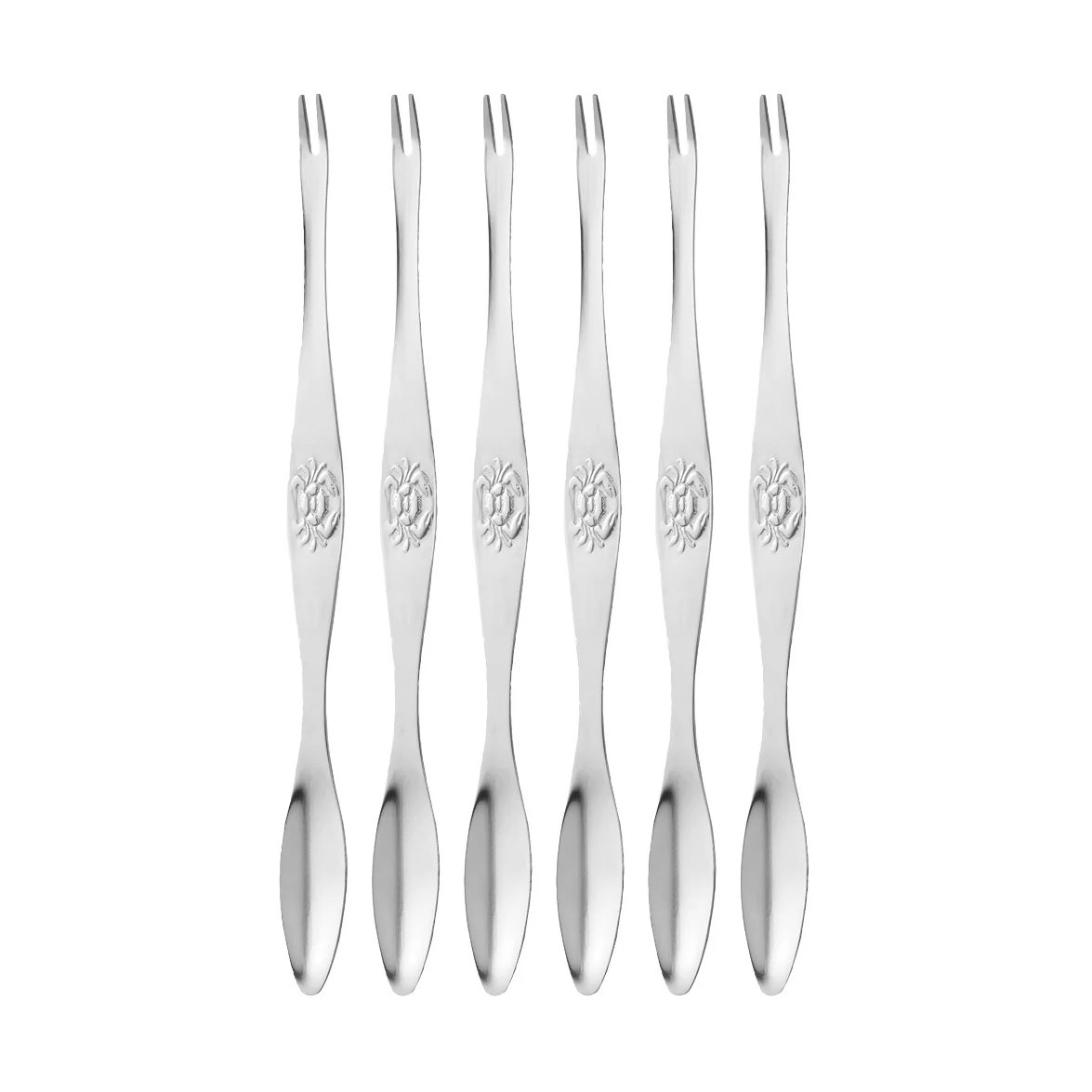 Dorre Skai Meeresfrüchtegabel 6er-Pack Silber