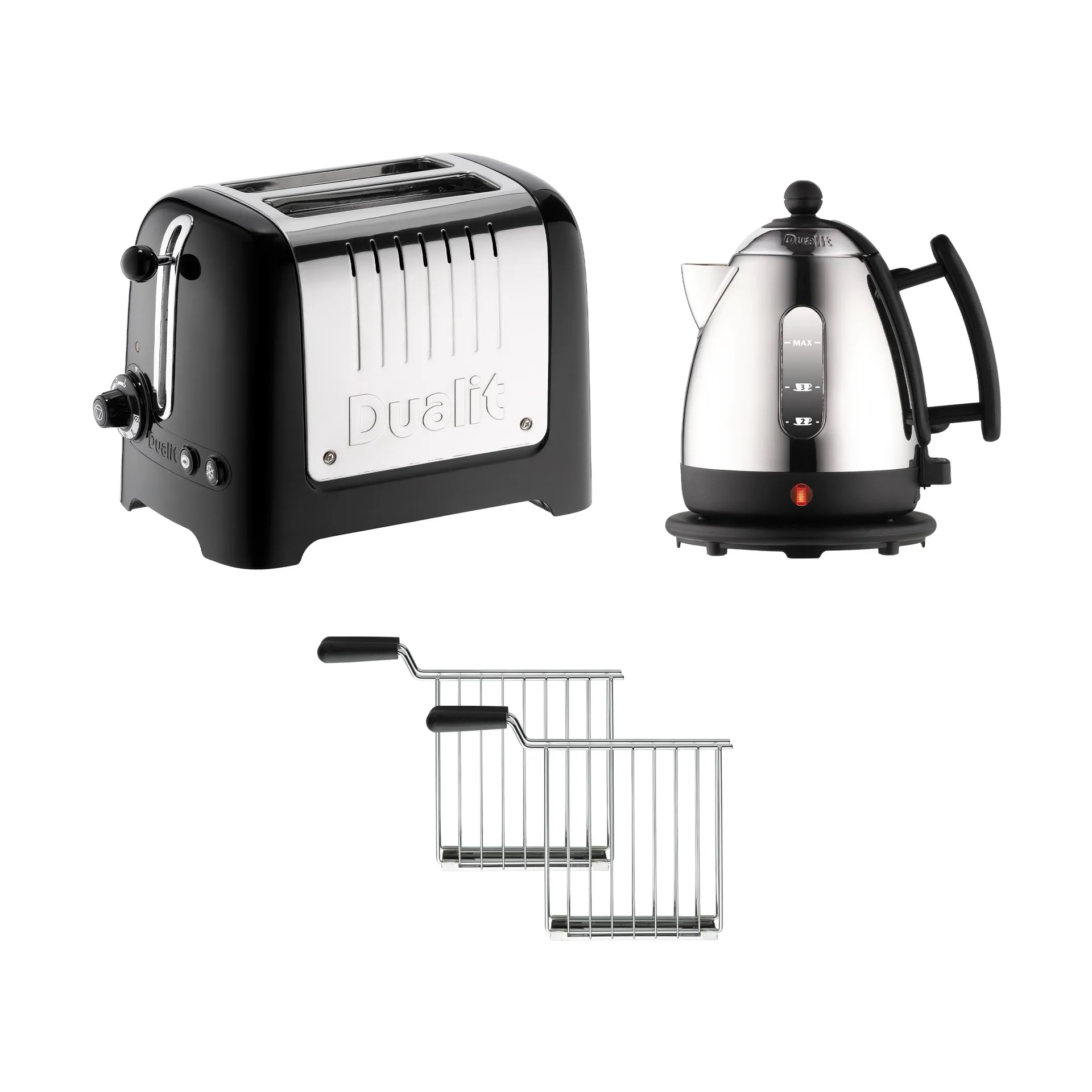 Der Dualit Lite Wasserkocher und Toaster, 2-teiliges Set, Schwarz Dualit