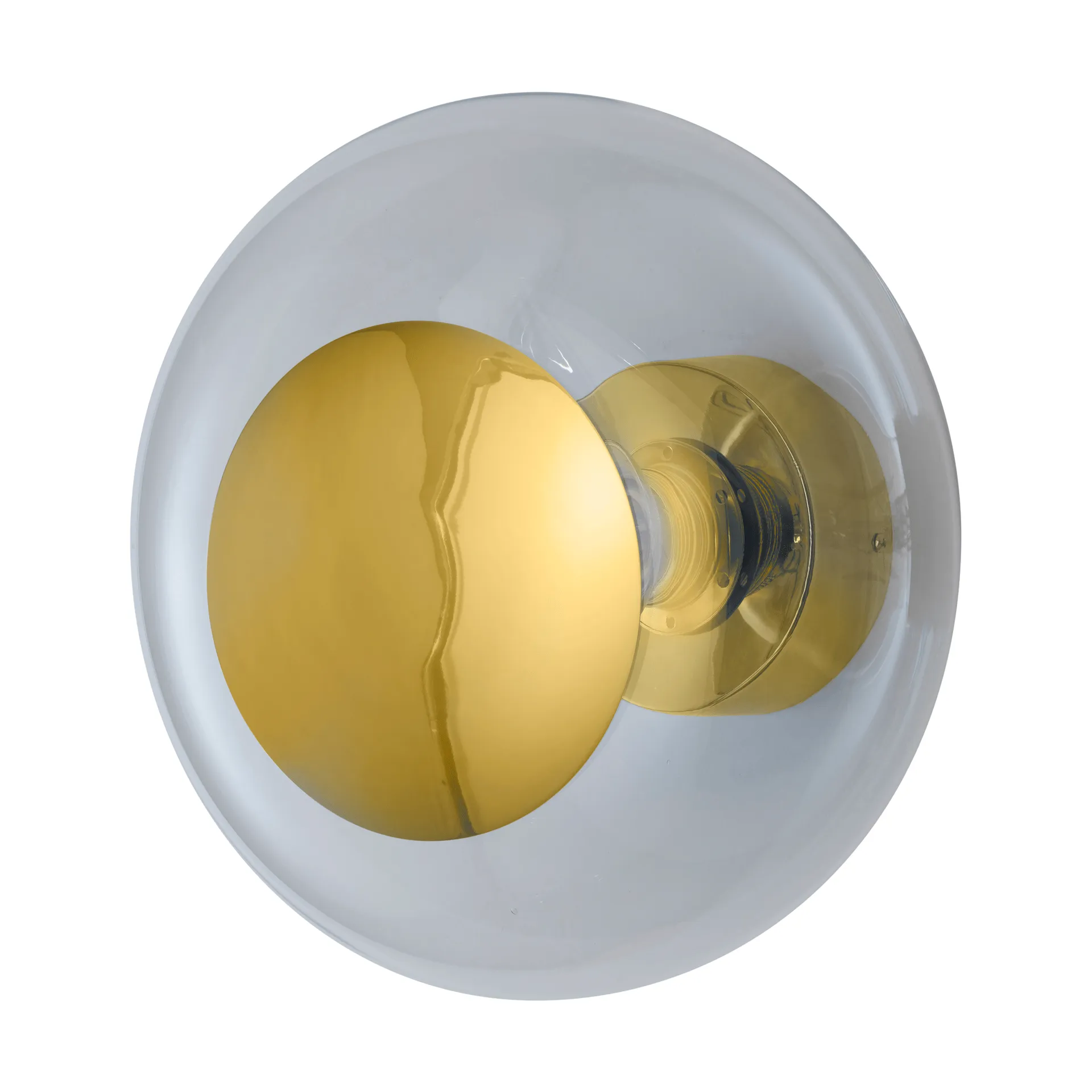 Horizon surface Wandleuchte, Clear-shiny gold, Ø29 cm EBB & FLOW