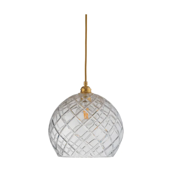 Rowan Pendelleuchte L Ø 28cm - Crystal, large check - EBB & FLOW