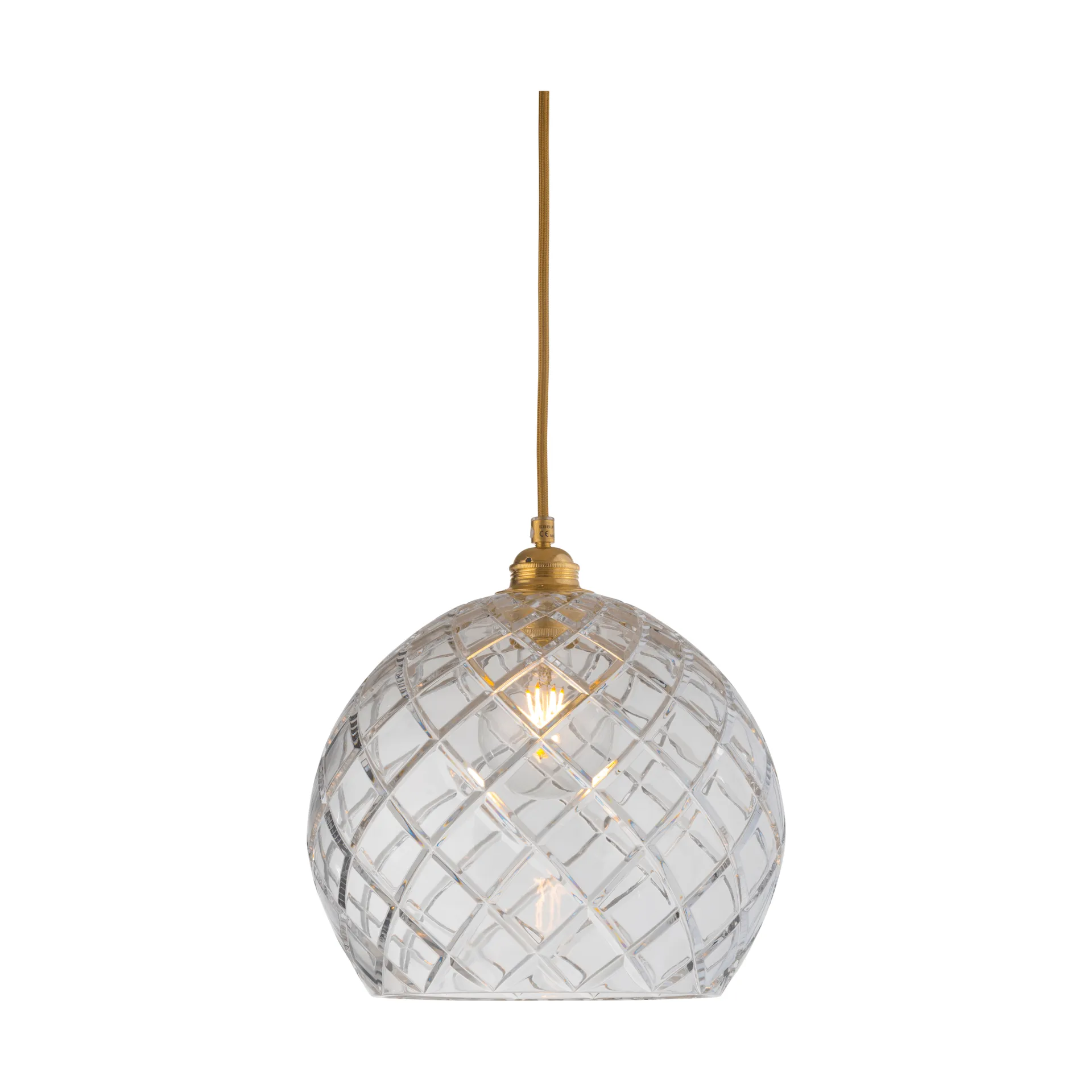 Rowan Pendelleuchte L Ø 28cm, Crystal, large check EBB & FLOW