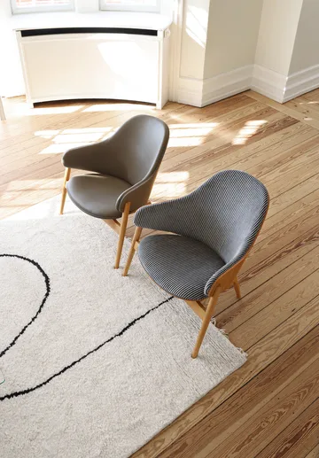 Alba Sessel hoch frontseitig bezogen - Geölte Eiche-path 01 - Eilersen