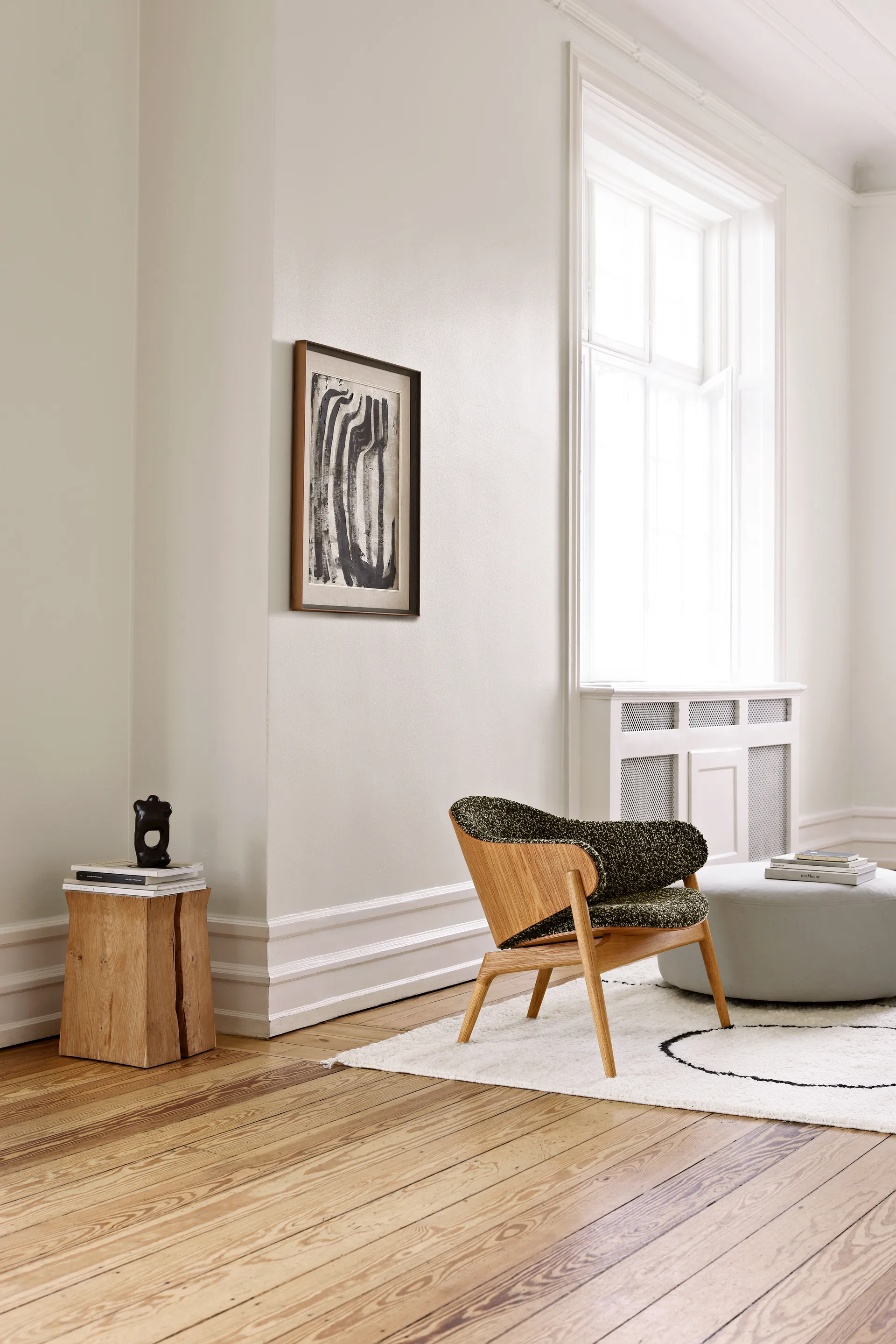 Alba Sessel vorne bezogen, Geölte Eiche-curl 39 Eilersen