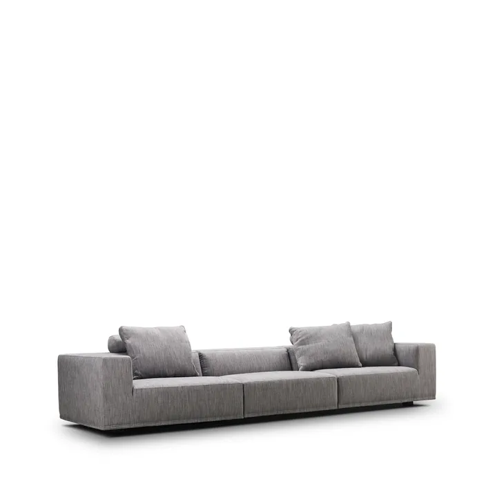 Baseline Modulsofa - Stoff Mumbai 06 grau-schwarze Beine – Kissen nicht inbegriffen - Eilersen