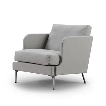 Funen Sessel - Sack 07 grau-niedrige Rückenlehne-rostfreier Stahl - Eilersen