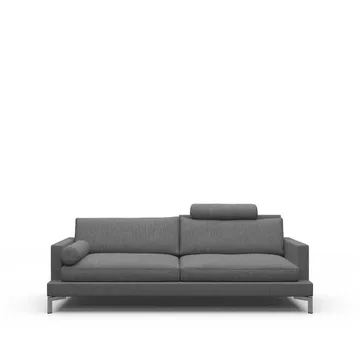 Great lift 3-sitziges Sofa - Stoff bakar 47 hellgrau, Chrombeine - Eilersen