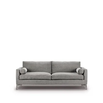 Lift Sofa 210 cm Daunenfüllung - Stoff Rücken 47 hellgrau-Stahlbeine - Eilersen