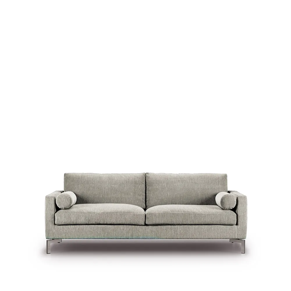 Lift Sofa 210 cm Daunenfüllung, Tyg tangent 37 beige-Stahlbeine Eilersen