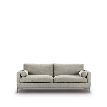 Lift Sofa 210 cm Daunenfüllung - Tyg tangent 37 beige-Stahlbeine - Eilersen