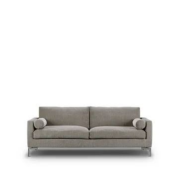 Lift Sofa 210 cm Schaumstoffpolsterung - Stoff Bakar 01 braunbeige–Stahlbeine - Eilersen