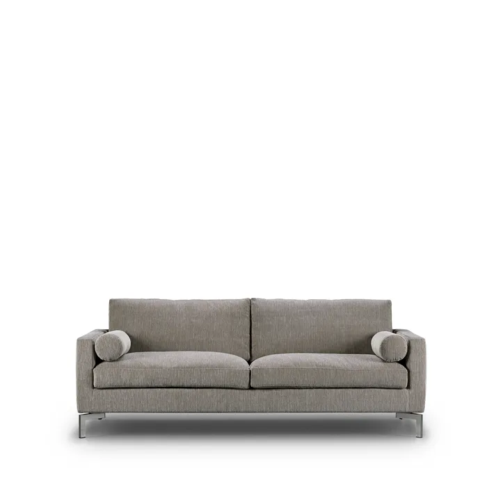 Lift Sofa 210 cm Schaumstoffpolsterung - Stoff Bakar 01 braunbeige–Stahlbeine - Eilersen