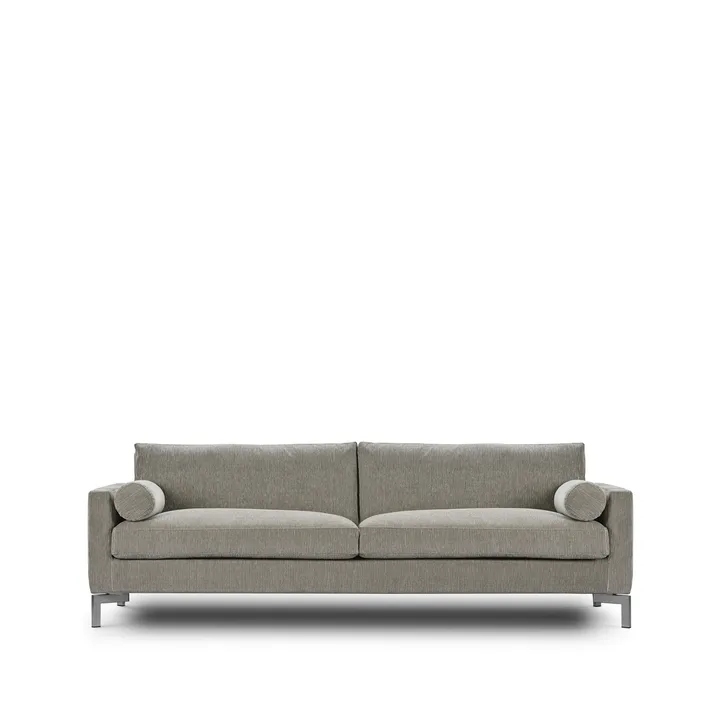 Lift Sofa 240 cm Schaumstoffpolsterung - Stoff bakar 01 braunbeige–Stahlbeine - Eilersen