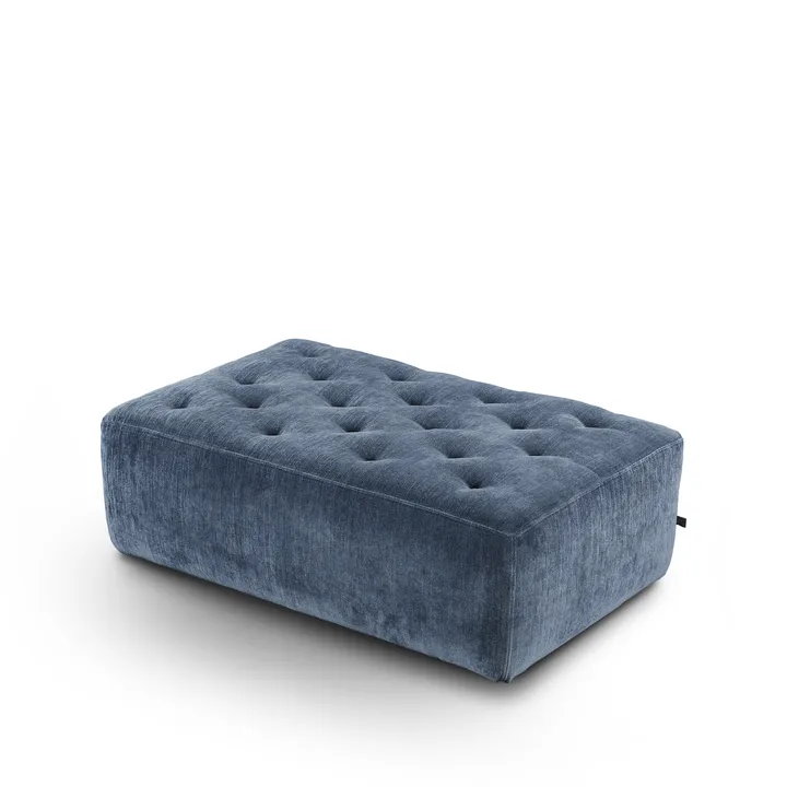 Square Fußhocker - Stoff Soft 24 dunkelblau - Eilersen