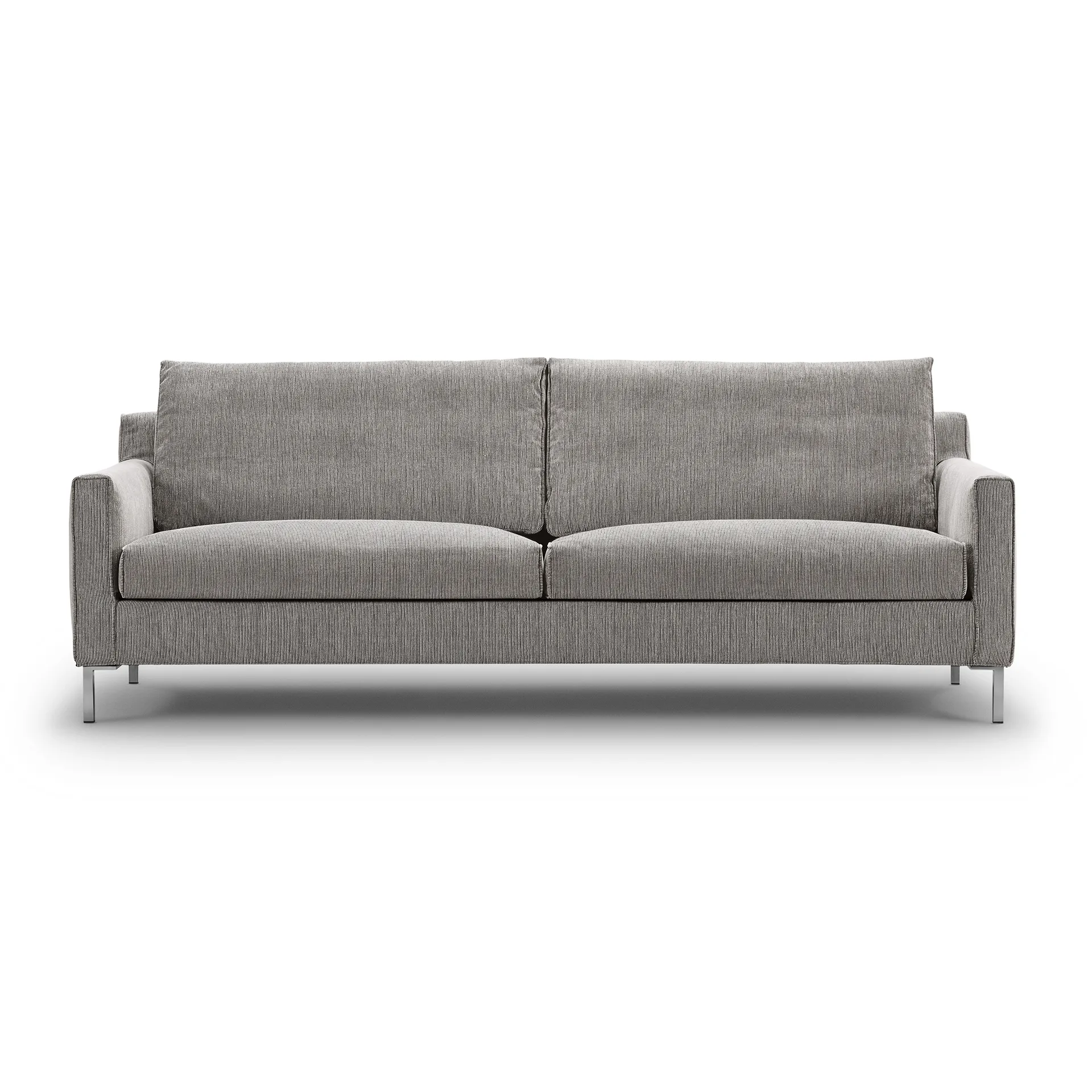 Streamline 3-sitziges Sofa 220 cm, bakar 01 Braunbeige–Edelstahl Eilersen