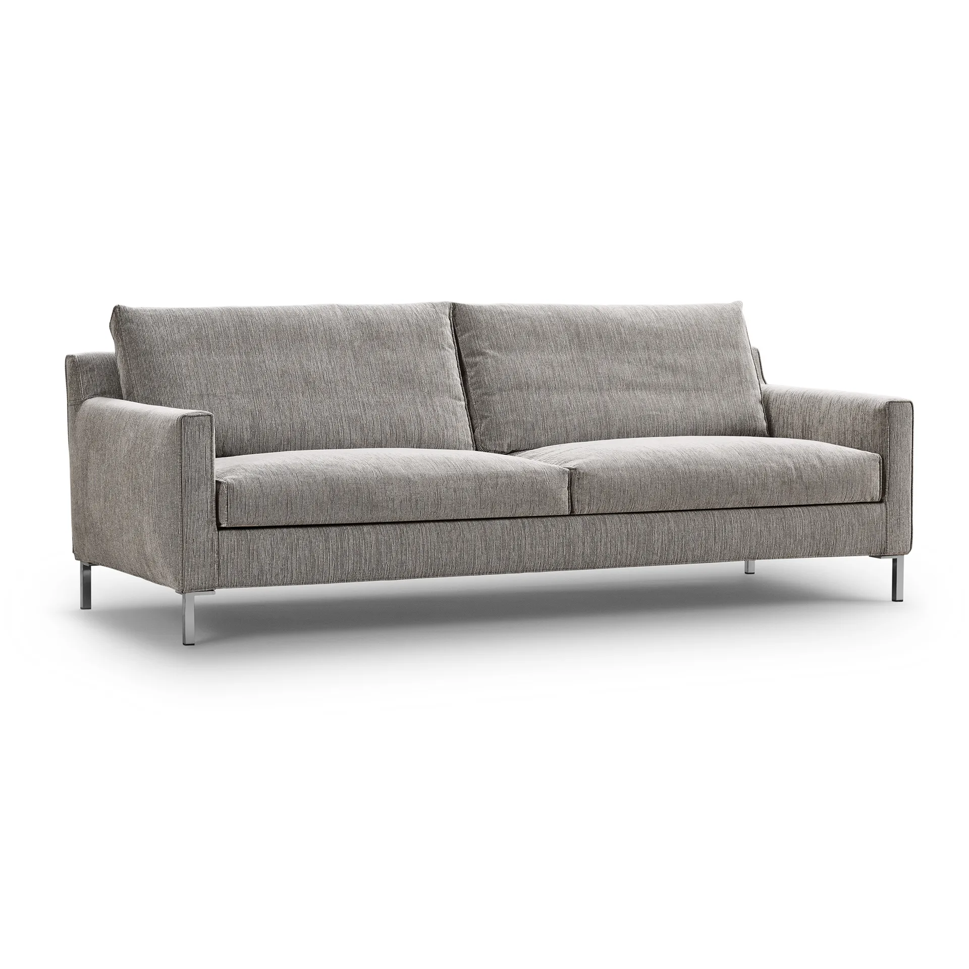 Streamline 3-sitziges Sofa 220 cm, bakar 01 Braunbeige–Edelstahl Eilersen