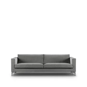 Zenith Sofa - 3-Sitzer, bakar 47 hellgrau-Stahl-240 cm - Eilersen