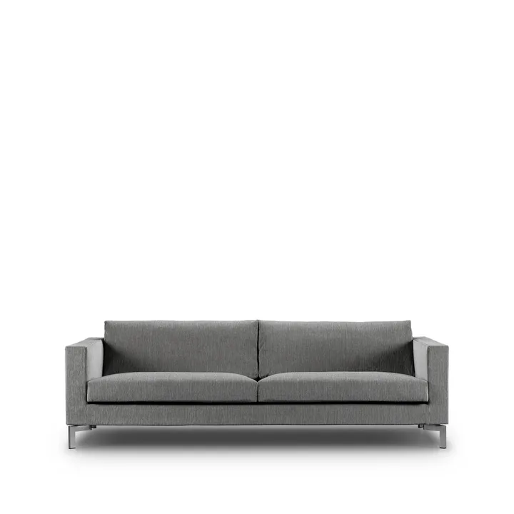 Zenith Sofa - 3-Sitzer, bakar 47 hellgrau-Stahl-240 cm - Eilersen