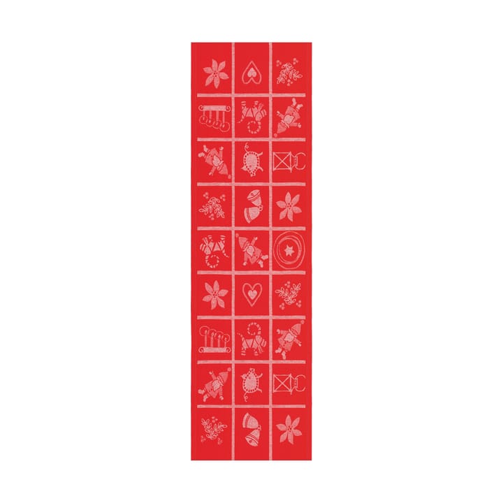 Adventruta Tischläufer 35x120 cm, Rot Ekelund Linneväveri