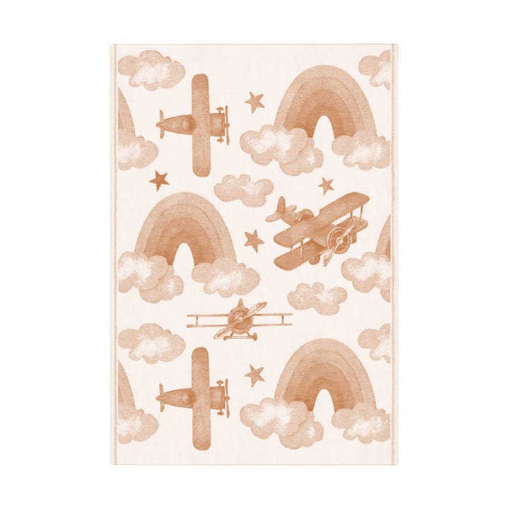 Airplane Babydecke 72x105 cm - Braun - Ekelund Linneväveri