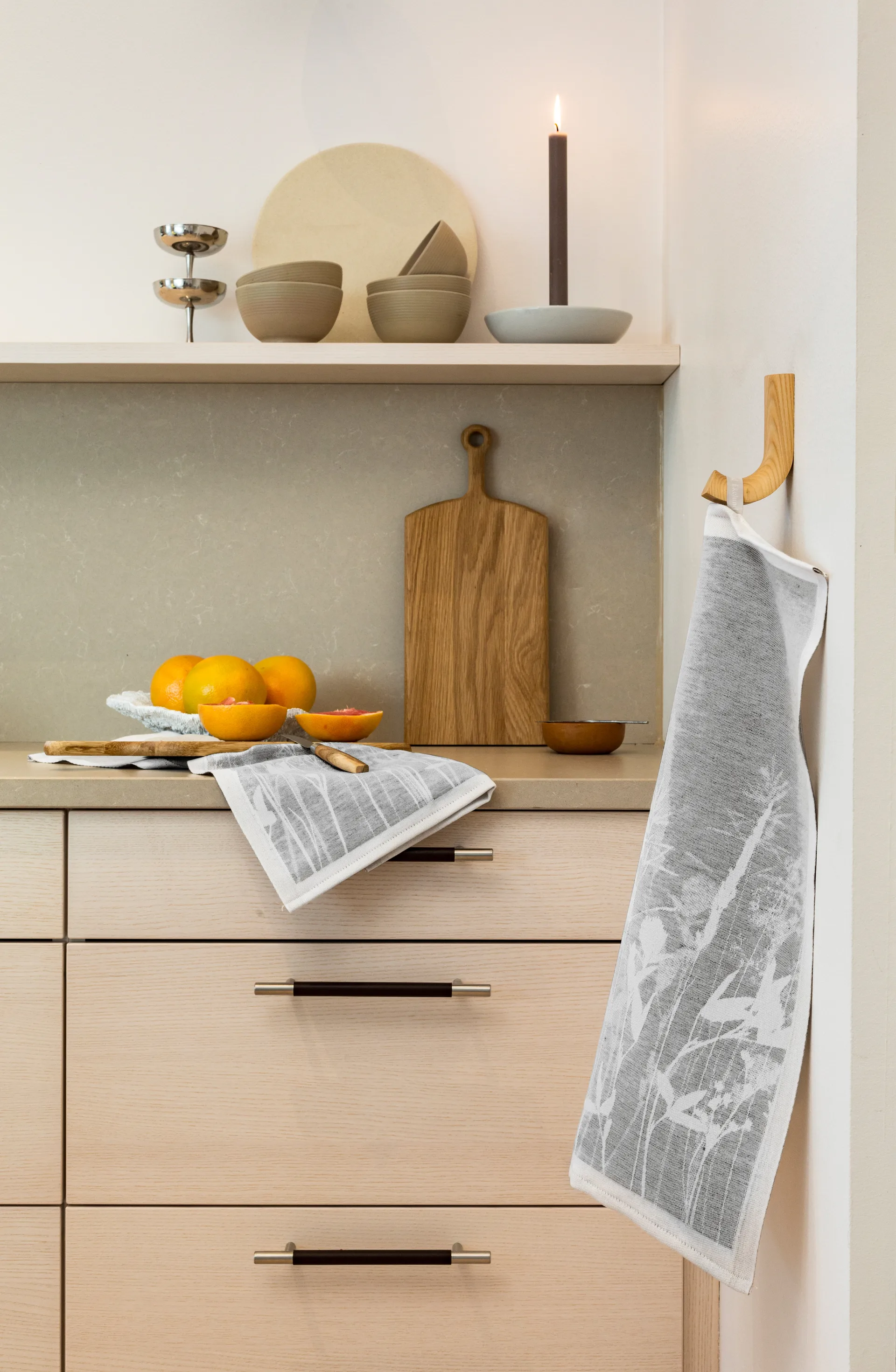 Airy Geschirrtuch 35 x 50cm, Grau Ekelund Linneväveri