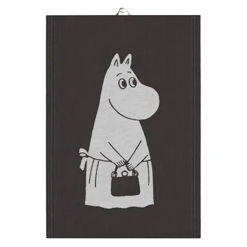 Big Moominmamma Geschirrtuch 35 x 50cm - Schwarz - Ekelund Linneväveri
